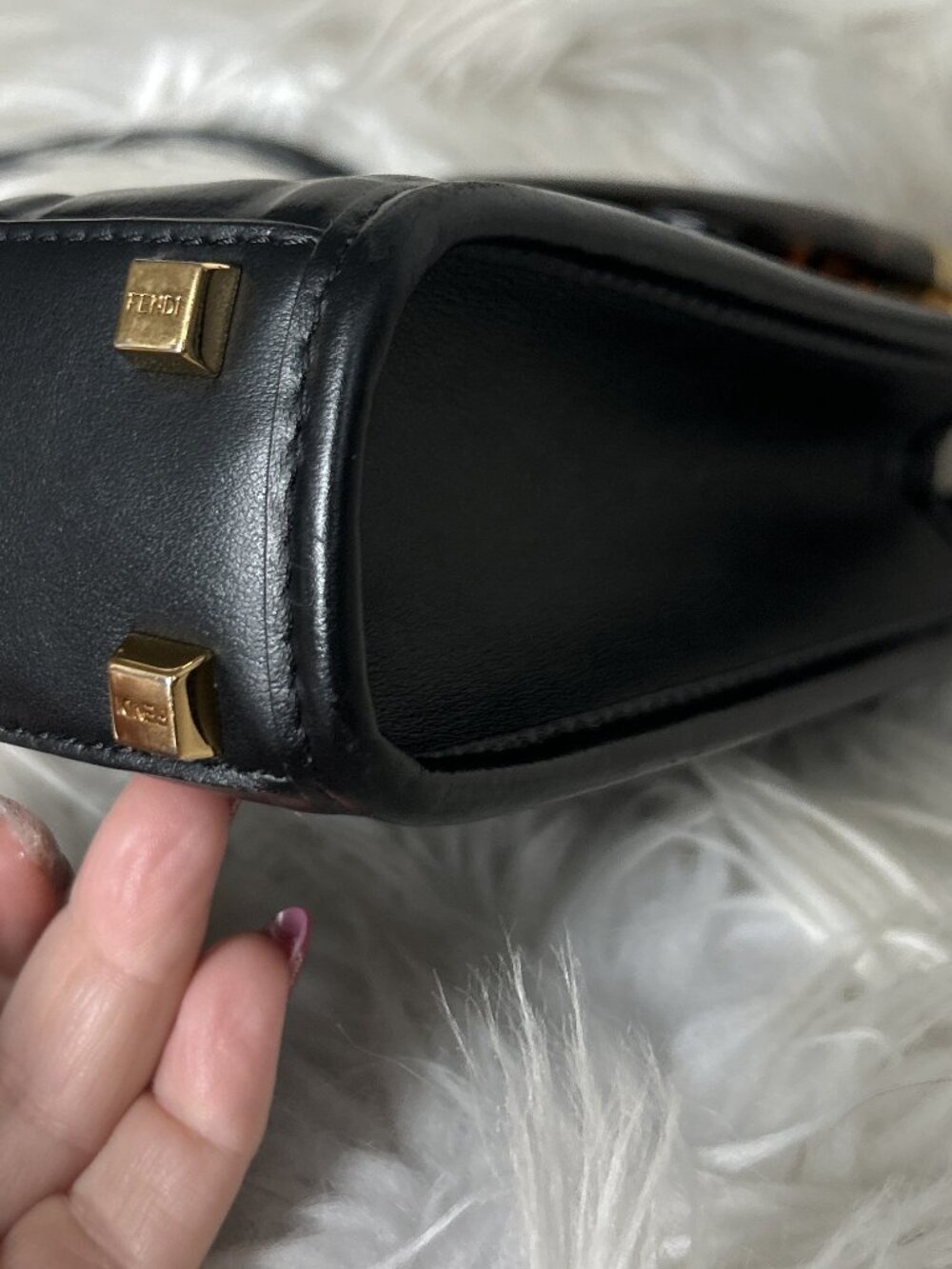 Fendi Vitello Embossed Mini F Sunshine Tote - Picture 5 of 14